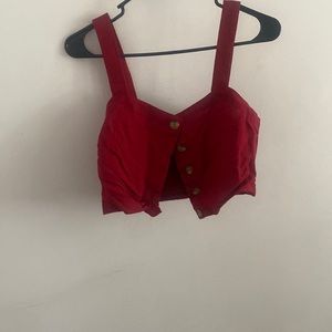 Loft 2 piece red linen